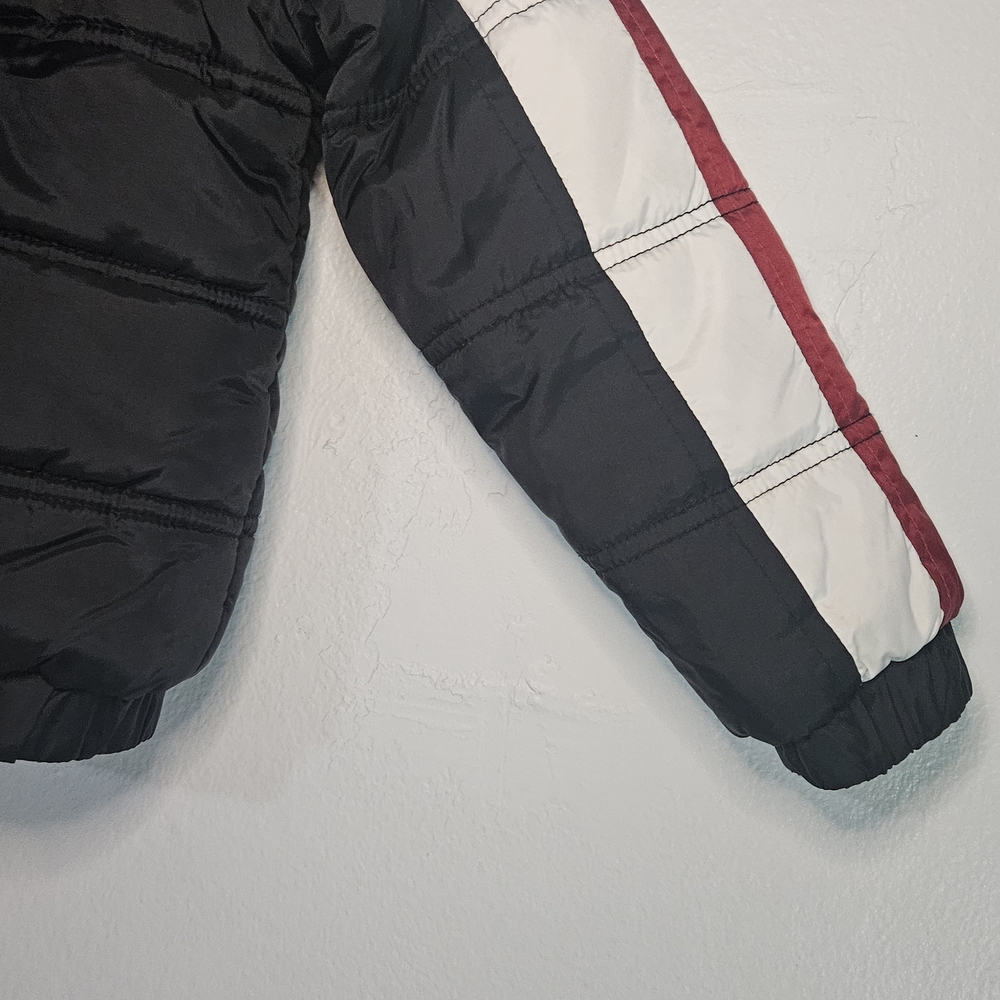 Nike Air Jordan Puffer Jacket Boys Black Red White Jumpman Logo size 3T - Picture 8 of 12